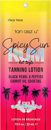 Tan Asz U SPICY SUN RUM Hot Tingle Lotion Packet